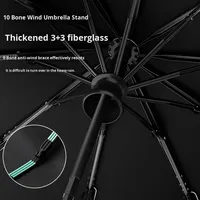 Nouveau parapluie extérieur personnalisable à trois plis, à ouverture automatique, en pongee, avec sangle élargie, 10 baleines, résistant au vent, imperméable et anti-UV
