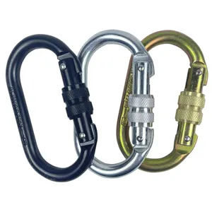 कस्टम पेंच गेट जस्ता चढ़ाना या क्रोम चढ़ाना Multifunctional Carabiner