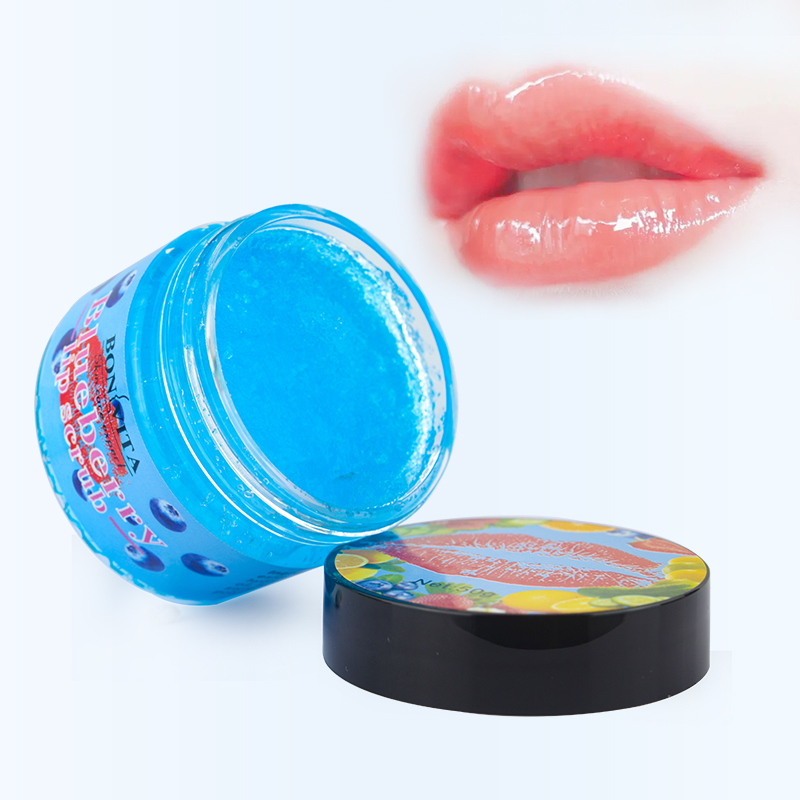 Ore 20g Custom Wholesale Soft Lip Care Natural Anti-Chapped Moisturizing Lines Exfoliator Bluberry ScrubZinc Ore