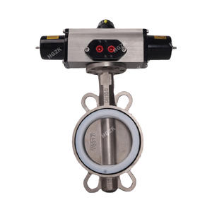 HGZK Pnömatik <span class=keywords><strong>Scotch</strong></span> <span class=keywords><strong>Yoke</strong></span> Tipi Kelebek Vana Sıfır Sızıntı Yüksek Performanslı ANSI/JIS/GB Standart Su Gaz DN50-1200 Karbon - Product Image 6