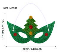 Masques de fête de Noël style Père Noël, masques visage sapin et renne, masques demi-visage amusants pour les fêtes de fin d'année