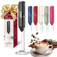 Espumador de Leche Eléctrico Multicolor Cliton Promotion, Espumador de Leche Automático de Mano, Espumador de Leche Portátil para Lattes