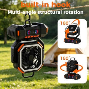 Multifunctional Remote-controlled With <b>Timer</b> Easy to Operate LED <b>Light</b> Charging USB Camping Fan Outdoor Fan 40000mAH - Product Image 2