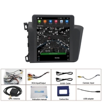 Autoradio vertical 2 Din Android pour Honda Civic 2012 2013 2014 2015 lecteur vidéo multimédia GPS Navigation Carplay unité principale