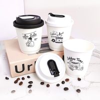 Tasses à café en papier imprimées personnalisées, tasses à café en papier à paroi unique, tasse à Double paroi bon marché