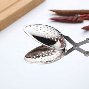 Custom Cheap Shell Heart Gold Plated Metal Stainless Steel Loose Leaf Mesh <b>Tea</b> Ball <b>Tea</b> <b>Infuser</b> Strainer With Handle - Product Image 3