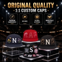 Casquette Snapback 5 Panneaux à Visière Courbe avec Broderies Nouveaux Designs – Casquette de Baseball Classique Ajustée pour Hommes – En Stock