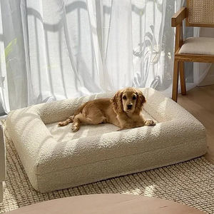 Colchoneta Rectangular de Terciopelo Paiyao, Colchón Ortopédico Extraíble con Reposabrazos de Cuatro Lados, Sofá para Mascotas, para Dormir en Todas las Estaciones - Product Image 2