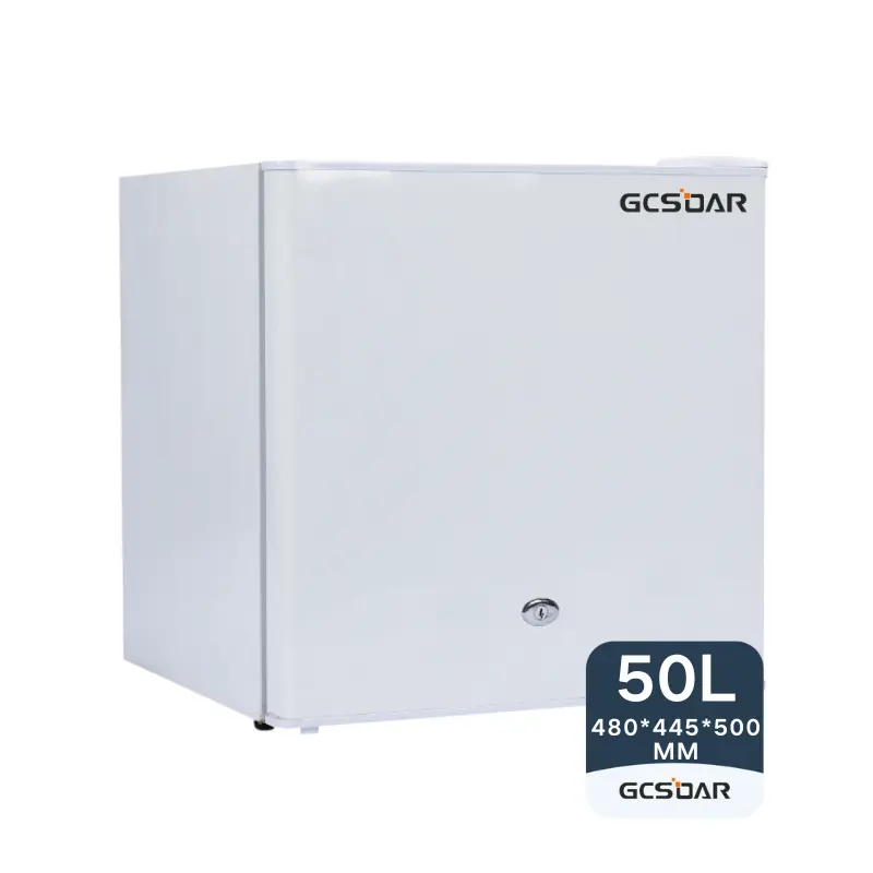 GCSOAR DC 12V/24V or Optional 220V Mini Single Door Refrigerator Small Dc Solar Fridge Freezer Refrigerator