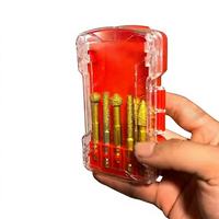 Kit de 7 fraises rotatives à tête diamantée avec tige hexagonale pour le meulage, le polissage et la gravure de céramiques, de pierres et de métaux.