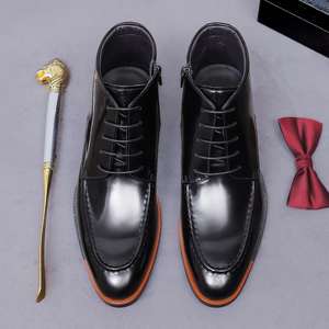 Big Sale Custom Designer Fashion Brand Genuine Leather Business Casual Shoes Style Luxury Shoes Lace up <b>Boots</b> - Product Image 6
