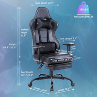 Noir fonctionnel personnalisé coloré E-sports Chaise De Gamer Pro chaise de jeu Message bureau ordinateur Sillas Gamer avec repose-pieds