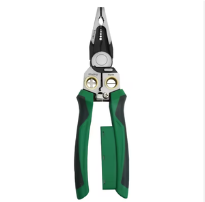 Alicates de electricista industriales 8 en 1 de 9 pulgadas con punta larga TPR, función de pelado, mordaza de acero serrada, OEM para cables - Product Image 1