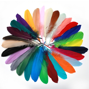 Plumes d'oie naturelles de haute qualité, 100 pièces, 6-8 pouces, pour décoration de mariage, accessoires vestimentaires, teintes en plusieurs couleurs, optionnelles - Product Image 6