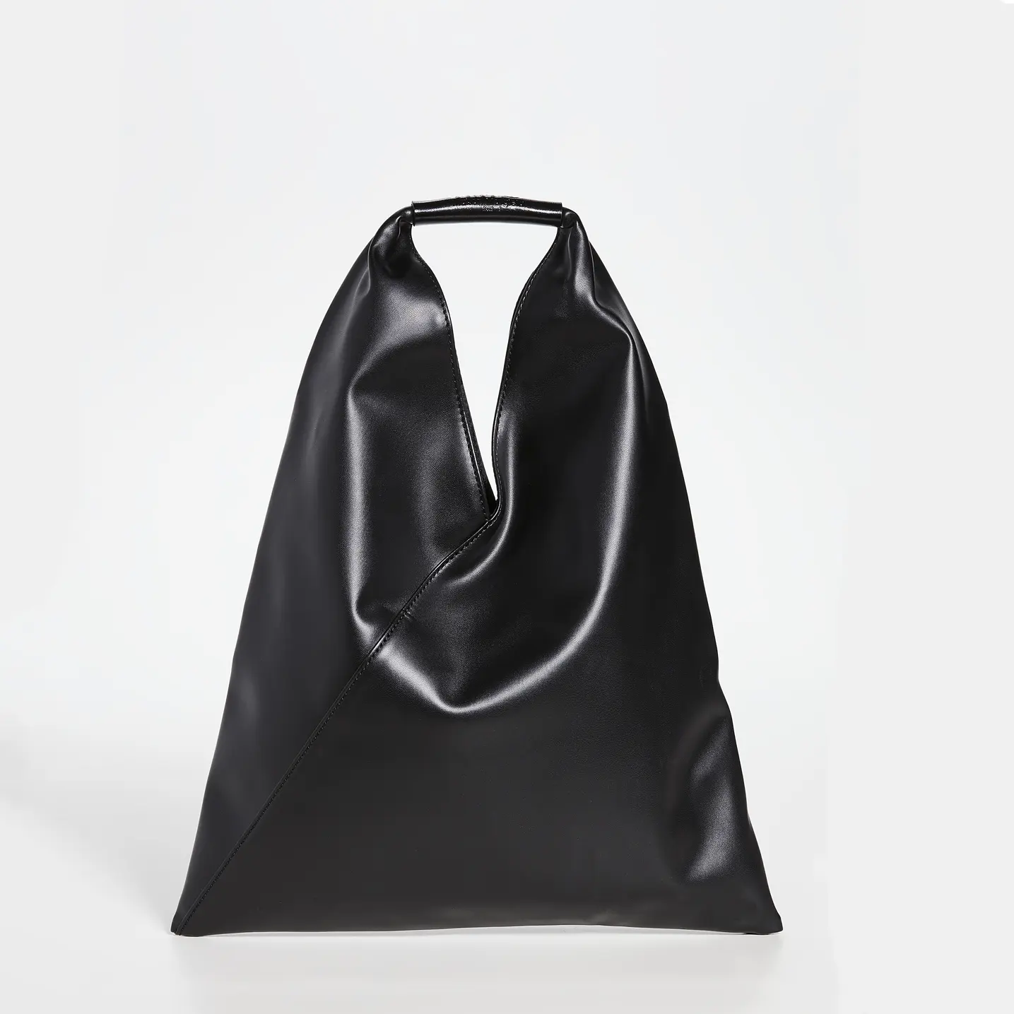 Retro New soft leather Large capacity tote bag handbags fashion shoulder hobo Triangle Tote bag