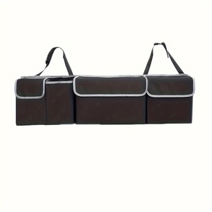 Vente flash Organisateur de siège de voiture multifonctionnel personnalisé en noir pliable Boîte de rangement suspendue en tissu Oxford imperméable et durable - Product Image 2