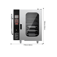 Maxky Commercial Grand Four Électrique En Acier Inoxydable Capacité 70L Poulet Rôti Canard Multifonctionnel Cuisson À La Vapeur Boulangerie