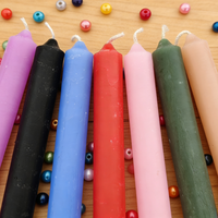 Nouvelle Conception Bougie Artisanale Colorée à Flamme Colorée Sans Fumée pour Mariages, Noël, Halloween, Pâques, Utilisation à la Maison et à l'Église