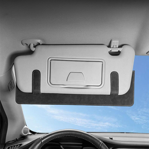 Papan Ekstensi Pelindung Matahari Mobil Suede, Penahan Silau, Ekstender Klip Ganda, Mudah Dipasang, Cocok Universal, untuk BMW Toyota Honda - Product Image 1