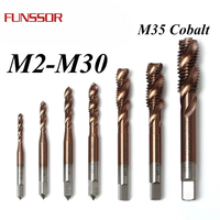 Tarauds à filetage en cobalt HSS-Co M35 à cannelures spirales métriques M2-M30, tarauds de machine à droite pour acier inoxydable