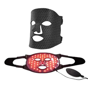 Nouveau design masques de beauté OEM ODM usine 630nm 830nm double puce télécommande silicone visage intelligent luminothérapie LED masque facial