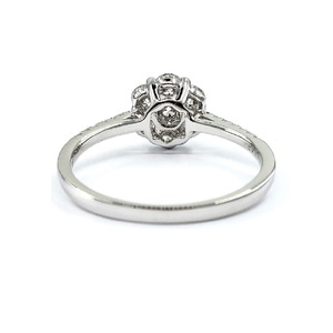 Fine 18k White Gold High Quality Diamond Cluster Classic Wedding Ring Band for Women - Product Image 3