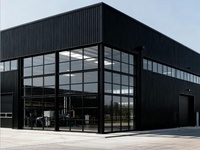 Kits de hangar métallique commercial personnalisables, entrepôt à structure en acier DIY, fenêtre en alliage d'aluminium, acier à assembler par visage à visage, soudé