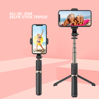TOKQI-Q03 Selfie-Stick in 1 Ausziehbares Stativ Live-Übertragung Telefon Kabellose Fernbedienung Telefonstativ