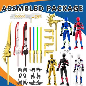 Set di 5 Action Figure T13 <span class=keywords><strong>Titan</strong></span> di Falandi - Materiale PVC, Robot con Spada Laser Multicolore - Product Image 2