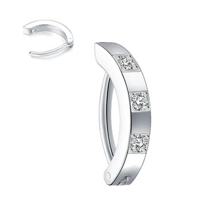 Anillo de Ombligo de Acero Inoxidable con Estrella de Diamantes de Imitación para Mujer, Joyería para el Ombligo, Regalo, Diseño Geométrico, Engaste de Puntas MME1200 - Product Image 5