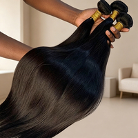 Paket Rambut Sampel Gratis, Rambut India Mentah Virgin dengan Kutikula Tertata Rapi, Vendor Rambut Bundel, 10A Rambut Lurus Remy 100% Tanpa Proses
