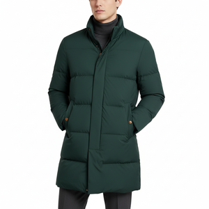 Chaqueta de plumón OEM al por mayor, rellena de plumón de <span class=keywords><strong>ganso</strong></span>, transpirable, de secado rápido, talla grande, <span class=keywords><strong>abrigo</strong></span> acolchado grueso para uso casual. - Product Image 1