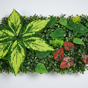 Artificial Mixed Tropical Foliage Panel Decorative Vertical Garden <b>Wall</b> Tile for Indoor Outdoor Green <b>Wall</b> Decor - Product Image 3