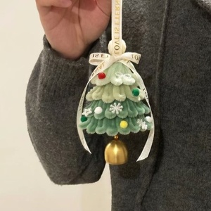 Paket Bahan Dekorasi Pohon Natal Buatan Tangan DIY, Termasuk Bahan Batang Terpilin, Lonceng, Bola Bulu, dan Pita Natal - Product Image 2
