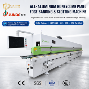 JD-FK900 30KW Honeycomb Aluminum Wood Panel Edge <b>Banding</b> <b>Machine</b> Bearing High Productivity for Door Wall Cabinet Panel - Product Image 2