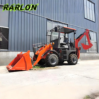Nouveau chargeur d'excavatrice hydraulique à 4 roues motrices 4WD chargeuse-pelleteuse de 2 tonnes avec grand godet