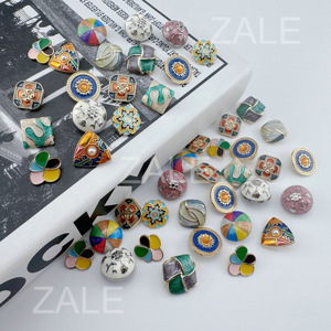 High Quality Metal Zinc Alloy <strong>Buttons</strong> for Men's Shirt &amp; Suit Logo <strong>Customized</strong> <strong>Button</strong> with Enameled Design <strong>Wholesale</strong> - Product Image 1