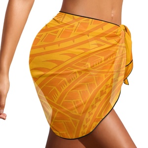 Paréos personnalisés en gros, Sarongs de <span class=keywords><strong>plage</strong></span> hawaïens imprimés sur demande, Sarongs Lavalava hawaïens, Vente directe usine, Sarongs par sublimation - Product Image 3