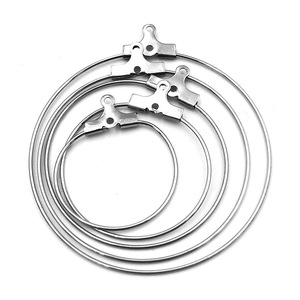 Colgantes de acero inoxidable de 20 mm y 40 mm, redondos, abiertos, en espiral, para la fabricación de pendientes, componentes de joyería. - Product Image 1