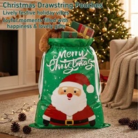 ECO PACK Sachets cadeaux personnalisés de qualité supérieure en PET/VMPET de qualité alimentaire avec cordon de serrage pour les cadeaux de fête et l'emballage de Noël