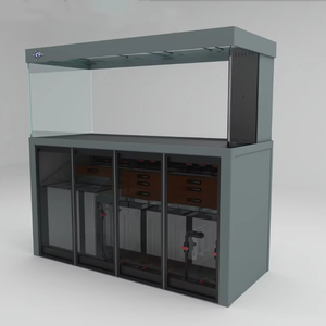 ตู้ปลาตู้ปลาทำจากไฟเบอร์กลาสแก้วใสเป็นพิเศษตู้ปลาตู้ปลาสีขาว & อุปกรณ์เสริมหน้าจอทรงหัวกระสุน - Product Image 1