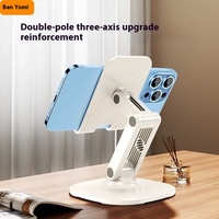 Support de téléphone portable universel pliable et réglable à double axe en métal, rotatif à 360 degrés, portable, pour bureau – Meilleure vente