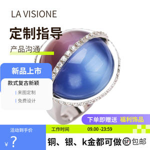 Anillo de Plata 925 Personalizado con Piedras Preciosas, Artesanía Italiana, Joyería Vintage, Anillo Sencillo de Moda para Mujer con Cristales y Diamantes de Imitación para Aniversario - Product Image 4