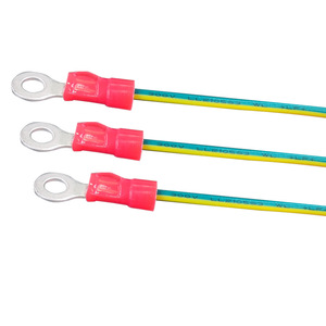 Fil de terre isolé AichienTech 4 mm² jaune-vert en cuivre pur toronné avec borne annulaire pour usage en bâtiment - Product Image 2