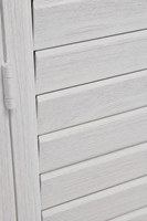 Volets en bois blancs pleine hauteur pour décoration intérieure