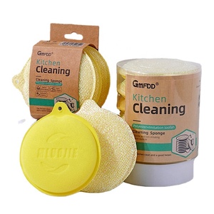 Cầu Vồng Lụa Hai Mặt Miếng Bọt Biển Mạnh Mẽ Làm Sạch Điện Giàu Bọt Vô Hại Đồ Dùng Nhà Bếp Làm Sạch Miếng Bọt Biển Với Treo Lỗ - Product Image 1
