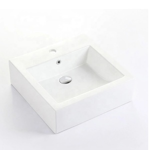 MING <span class=keywords><strong>LIU</strong></span> Lavabo de Baño Cuadrado de Cerámica con Diseño Moderno, Certificado ISO9001, Fácil de Limpiar, Color Blanco, Garantía de 3 Años - Product Image 5