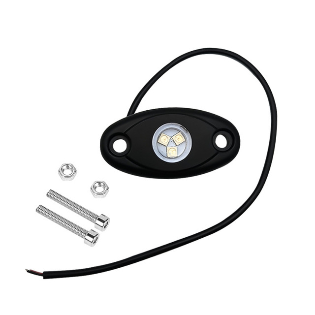 Universal 12V RGB LED Rock Lights 3LEDs Chassis Underglow Lamp Car SUV Off-road Truck Neon Atmosphere Auto Lighting Systems New