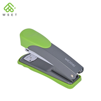 Agrafeuse manuelle multifonctionnelle verte pour reliure, 20 feuilles, facile à utiliser, compatible agrafes 24/6 et 26/6, design mignon pour le bureau