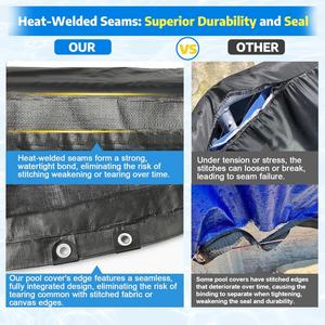 Cubierta de Invierno para Piscina Directo de Fábrica, Resistente, 12x24 pies, Resistente a los Rayos UV, Impermeable - Product Image 3